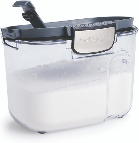 Progressive International ProKeeper+ Clear Plastic Airtight Food Baker's Kitchen Storage Organization Container Canister Set with Magnetic Accessories, 2- Piece Set (Specialty Sugar 1.5-Quart)
