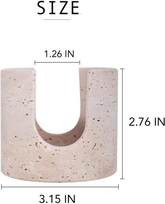 Travertine Marble Sponge Holder for Kitchen Counter - Natural Stone Dish Drying Rack, Sponge Caddy for Sink Organizer - Durable & Stylish Kitchen Decor