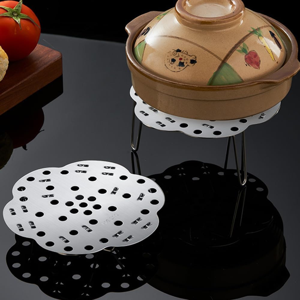 Collapsible Steamer Basket & Trivet SUS304 Stainless Steel - Adjustable, Dishwasher-Safe for Vegetables, Seafood & Multi-Pot Cooking