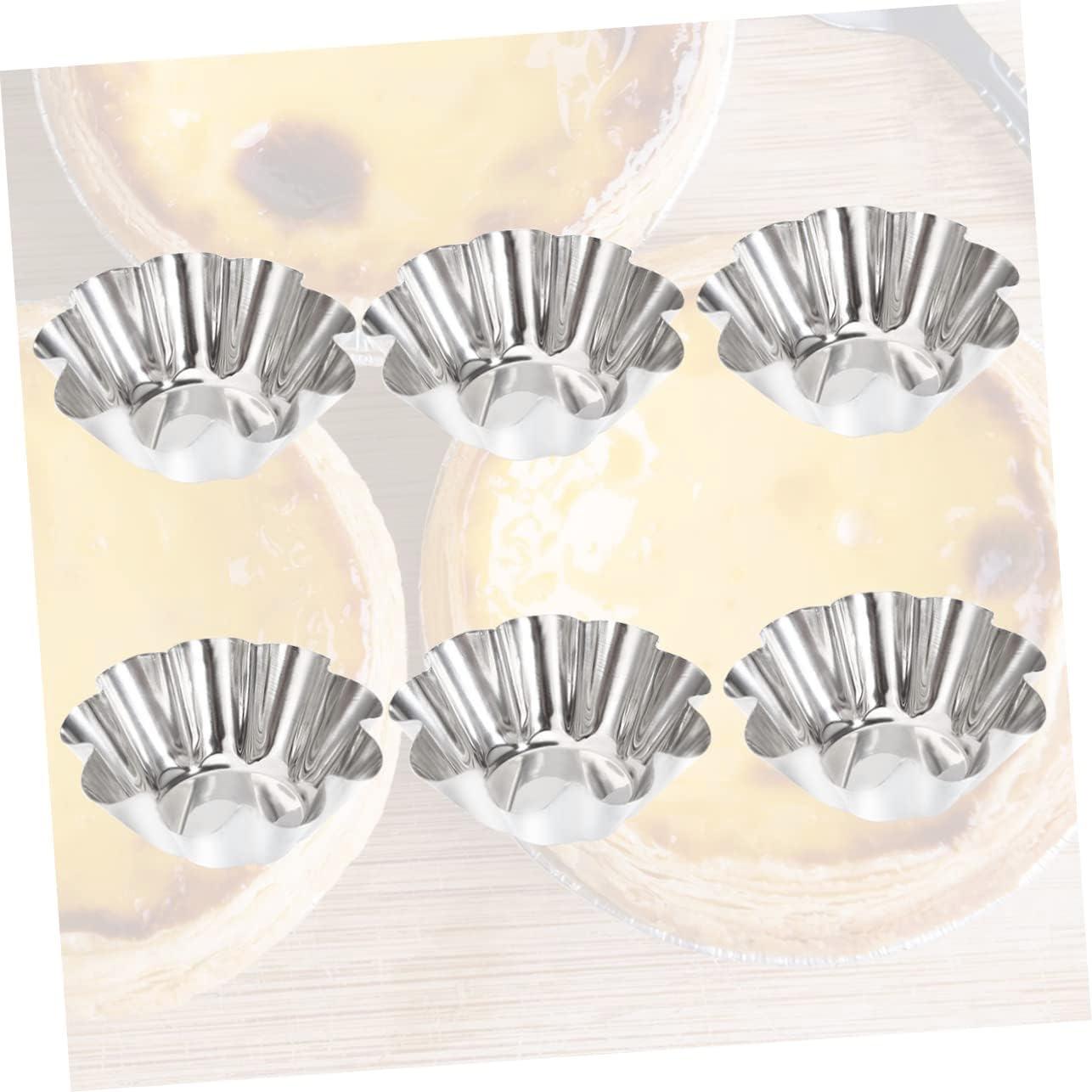 12pcs Tart Pans Baking Reusable Cupcake Muffin Kitchen Bakeware