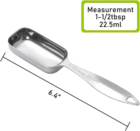 1PCS 1-1/2tbsp (22.5ml) Single Measuring Spoon, Individual Stainless Steel Long Handle Measure Teaspoon Only