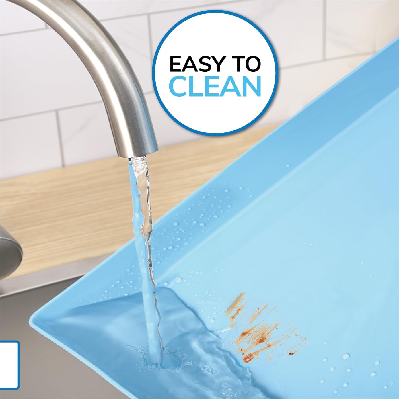 US Acrylic Coastal Plastic Serving Trays (Set of 4) 15” x 10” | Large Unbreakable Reusable Rectangular Party Platters | Serve Appetizers, Fruit, Veggies, & Desserts | BPA-Free & Made in USA