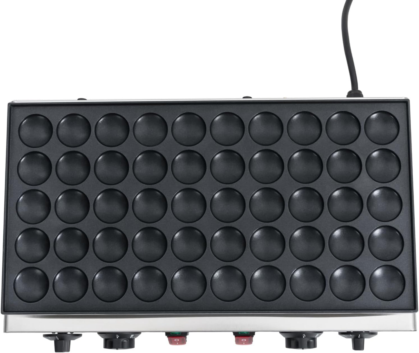 50 PCS Electric Mini Pancake Maker, 110V 1800W Waffle Pancakes Making Machine Commercial Electric Muffin Nonstick Waffle Maker Machine for Home Restaurant & Snack Dessert