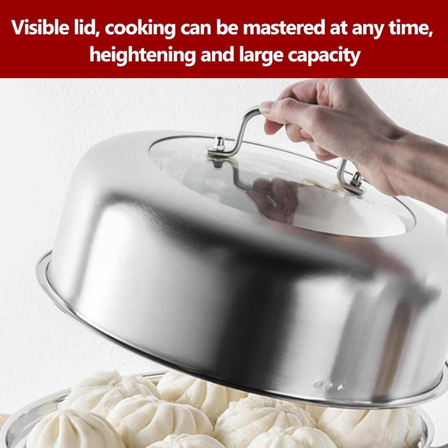 Stainless Steel Steamer Food Steamer Basket Double Boiler for Stove Top Pasta Pot Cookware Set for Kitchen Cooking