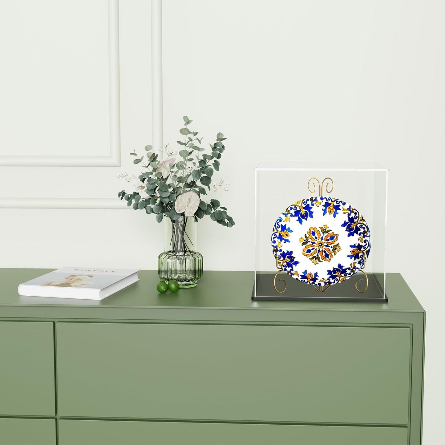 SVENJBB Gold Iron Plate Stand, 6 Inch Plate Holder for Display, Small Metal Plate Display Stands for Cookbook, Picture Frame, Photo, Decorative Plates (6 Inch, 2 Pack)