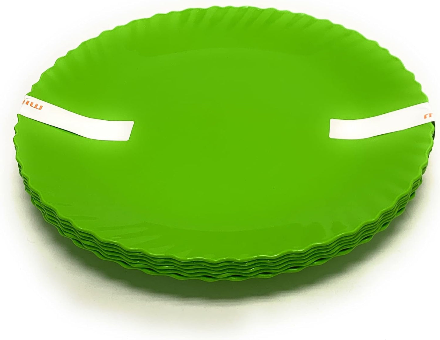 Mintra Home Curly Collection (11.75in Large Plate 6pk, Green)
