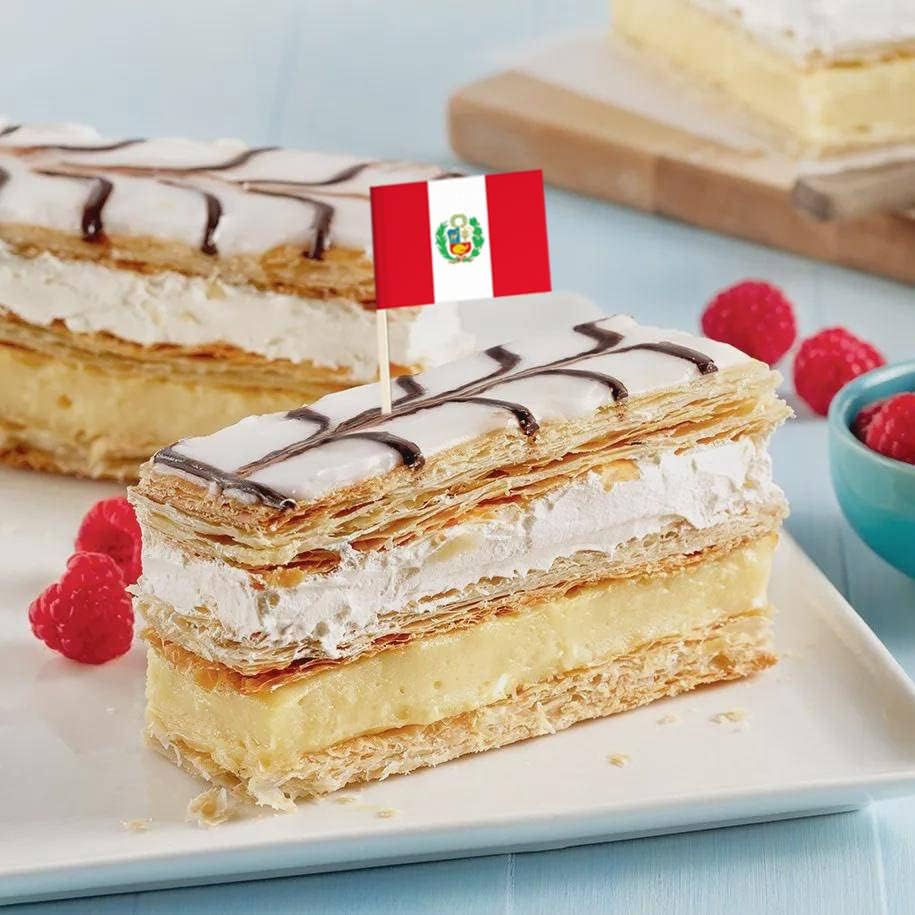 100 Pack Peru Flag Peruvian Toothpick Flags, Cocktail Picks Mini Stick Cupcake Toppers Country Picks Party Decoration Celebration Cocktail Food Bar Cake Flags (Peru)