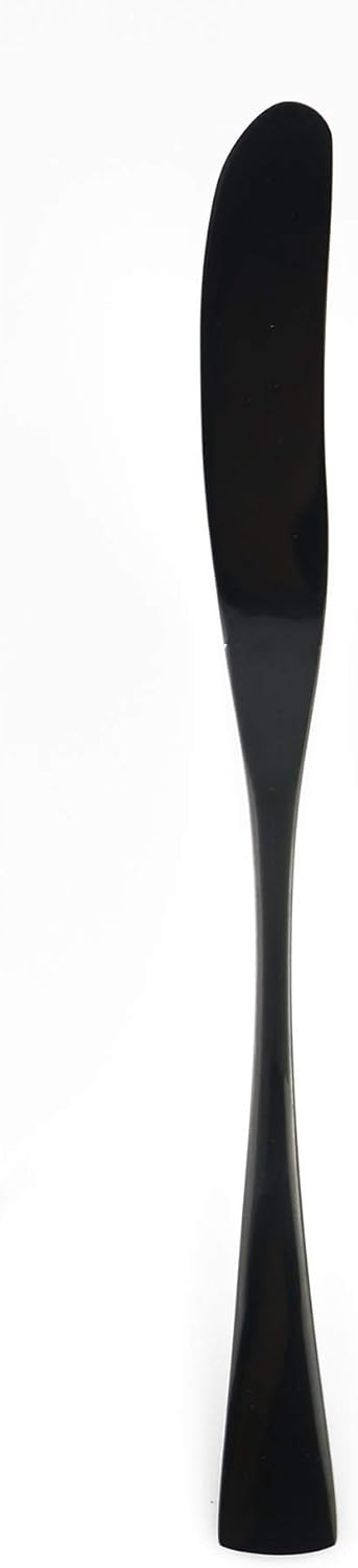 4-Pieces 18/10 Stainless Steel Butter Knife Set, Butter Spreader, Breakfast Spreads,Cheese and Condiments, Mirror Polishing Black