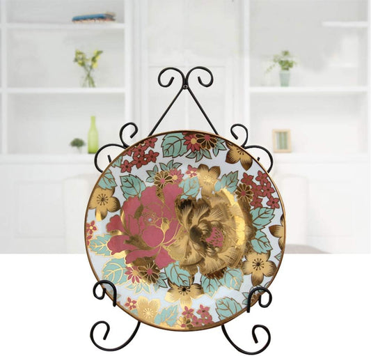 YY YEARCHY Iron Hanging Display Stand Art Holder Easel Photo Holder Industrial Style Metal Stand for Books Bowls or Platters (3, 15.75"X 9.84")