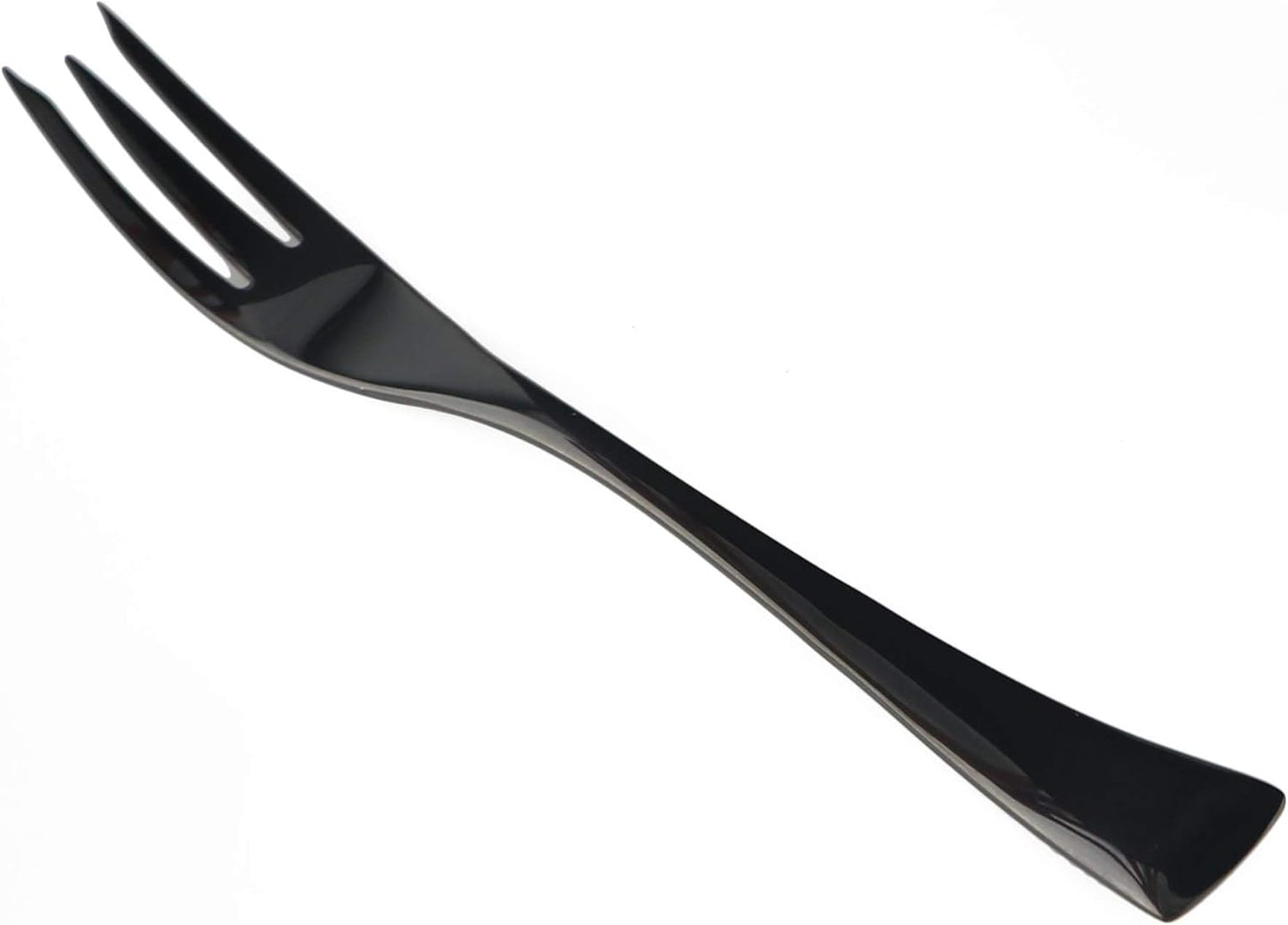 4-Pieces 18/10 Stainless Steel Seafood Cocktail Appetizer Fish Fork Set, Mirror Polishing Black