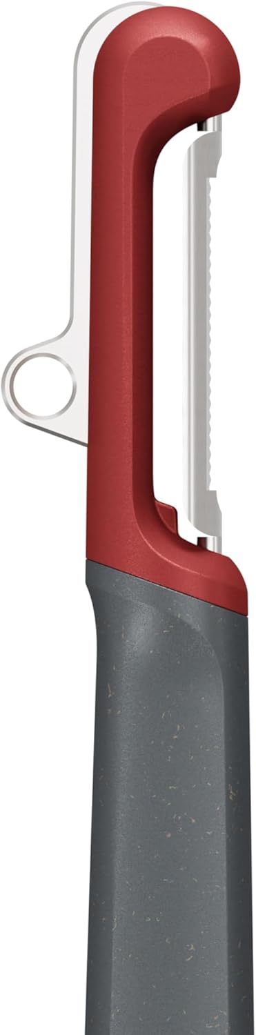 Zyliss Soft Skin Peeler – Ultra-Sharp Stainless Steel Blade for Tomatoes, Peaches & More – Ergonomic Wheatstraw Handle – Built-in Eye Cutter & Safety Cover – Dishwasher Safe – Fruit & Veggie Peeler