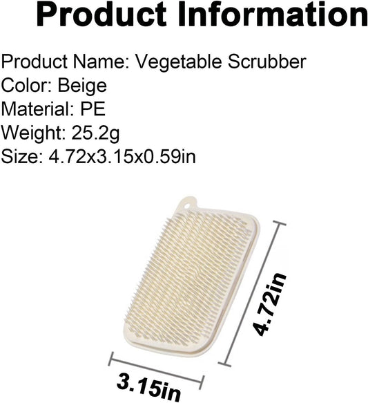 Vegetable Brush, 2 PCS Vegetable Brush Scrubber for Fruits, Potato Scrubber Potato Brush, Soft Bristle Brush for Potato/Carrots/Lotus Root