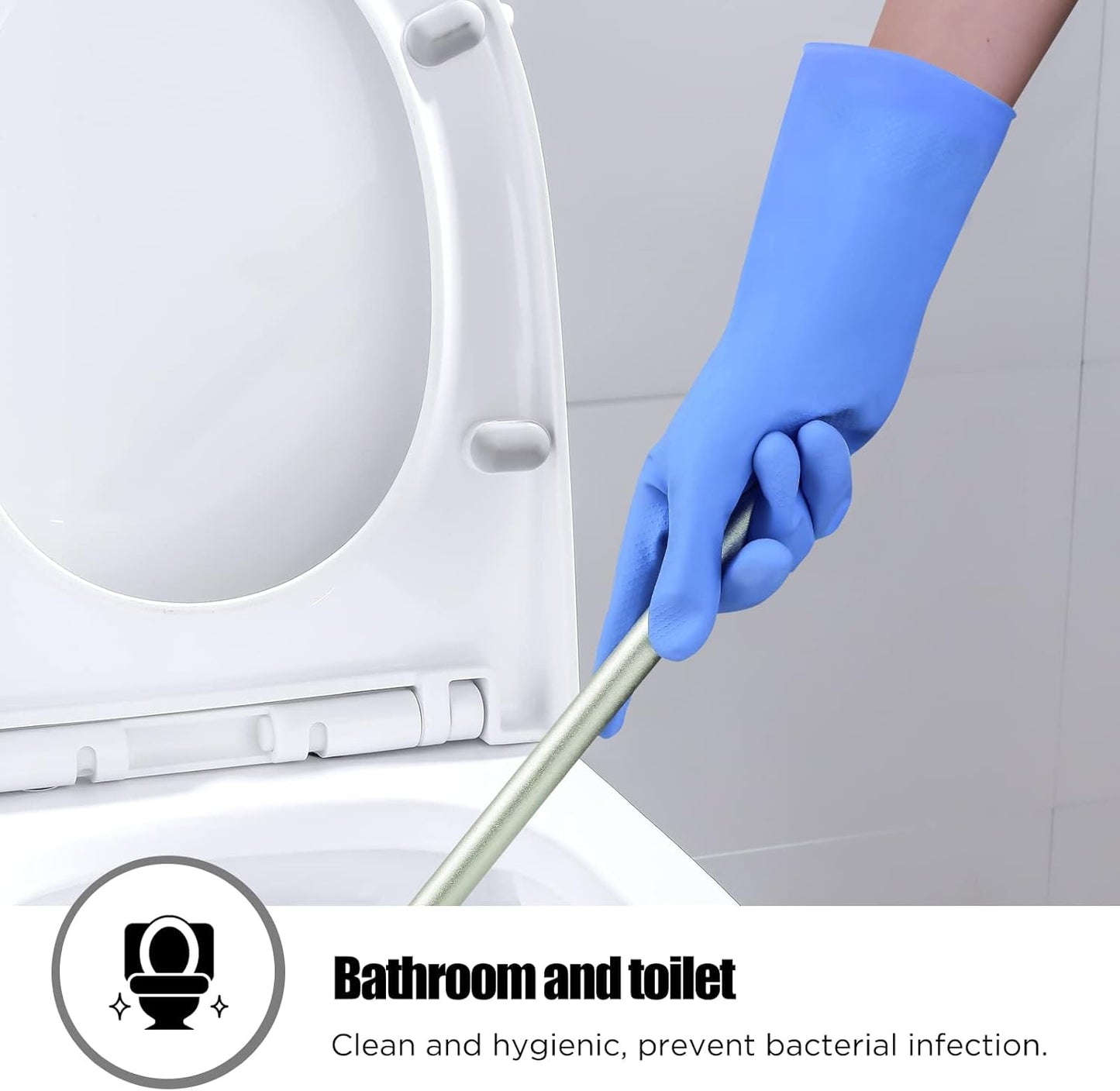 Rubber cleaning gloves 3 or 6 Pairs for Household,Reuseable dishwashing gloves for Kitchen.