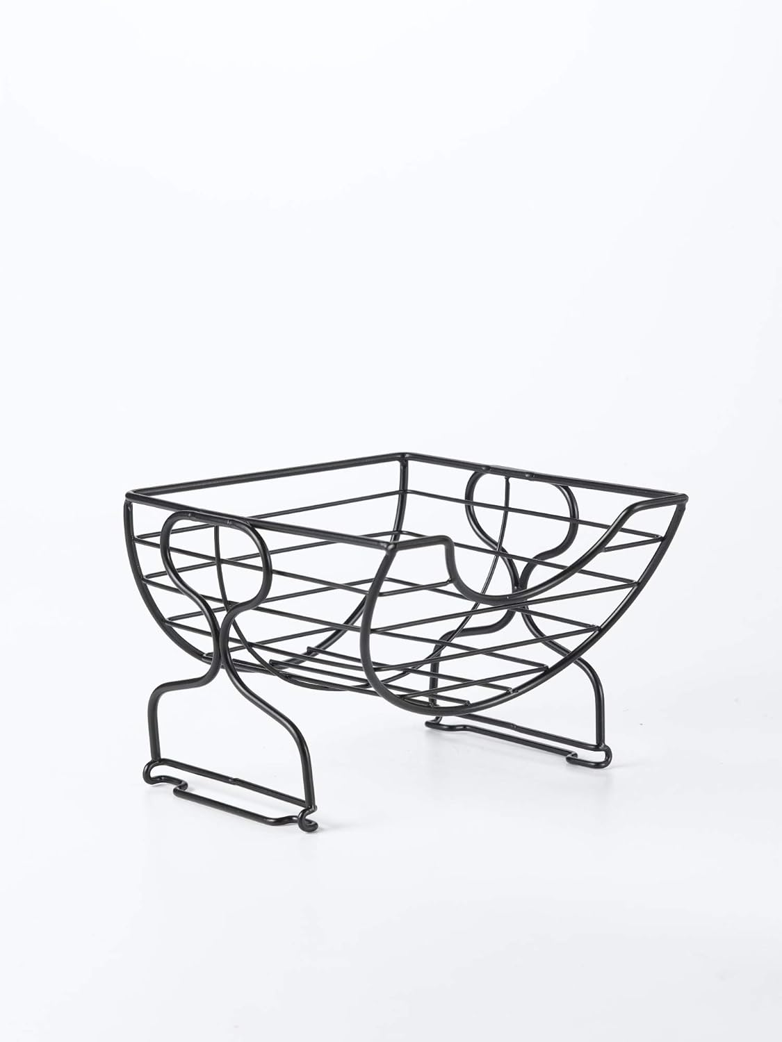 Nifty Single-Serve Wire Coffee Basket – Stacked Two-Tier Coffee Pod Storage Holder, Compatible with K-Cups, Home or Office Kitchen Counter Organizer, Modern Black Design