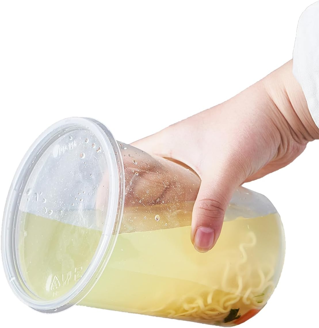 [42 Sets - 32 oz. Plastic Deli Food Storage Soup Togo Containers With Airtight Lids Clear Disposable Takeout Quart Container (Formerly FULING)