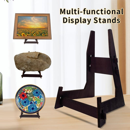 1 Pack 8 Inch Plate Stand, Wooden Display Stand Plate Stands for Display Decorative Picture Frame Stand, Easel Display Stand,Book Display Stand, Plate Holder Display Stand (8 Inch-1PCS)