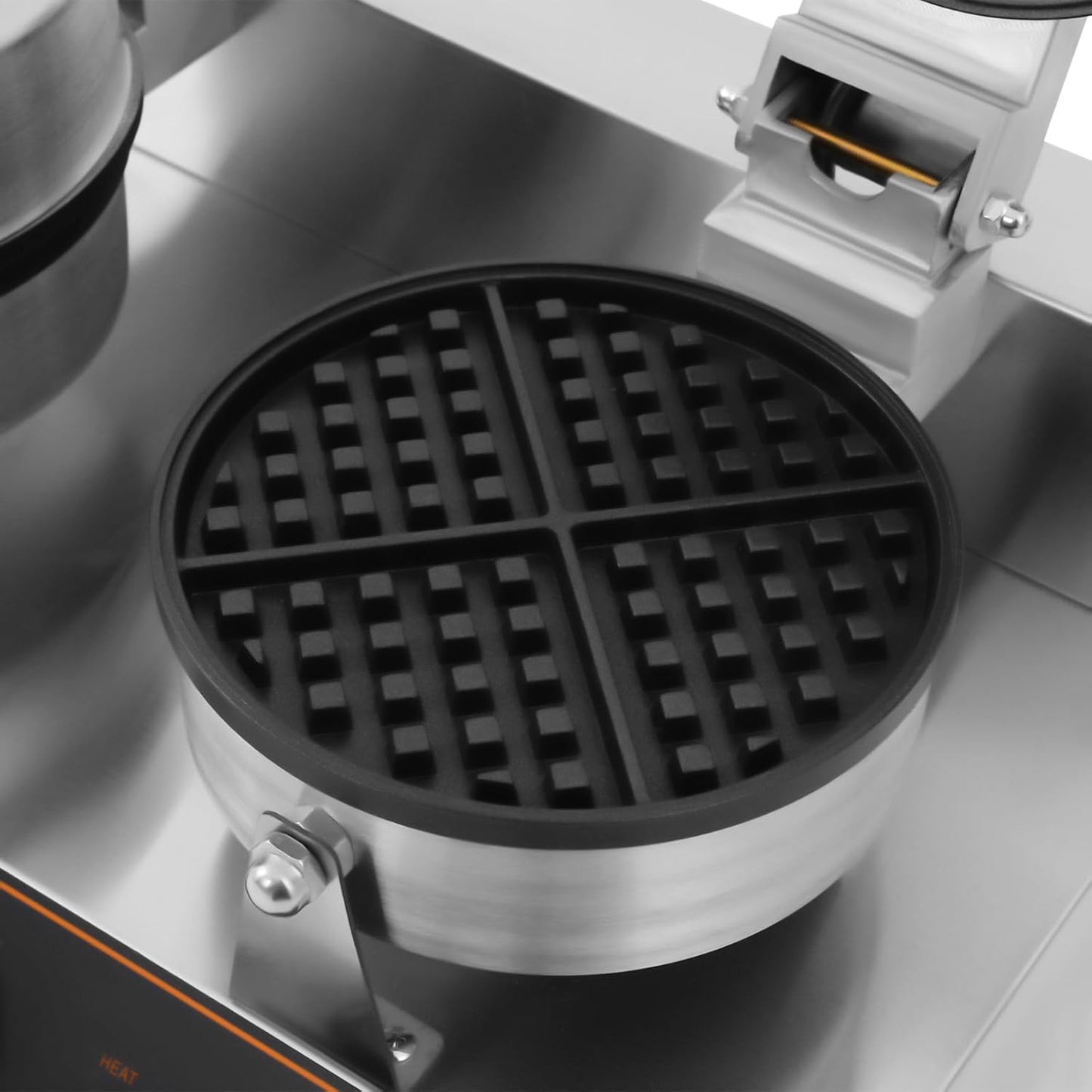 2400W Commercial Double Waffle Maker, Electric Waffle Maker Non-Stick Stainless Steel Belgian Waffle Iron w/Time & Temper Adjustable, Large Waffle Machine for Restaurant Party Food Stall