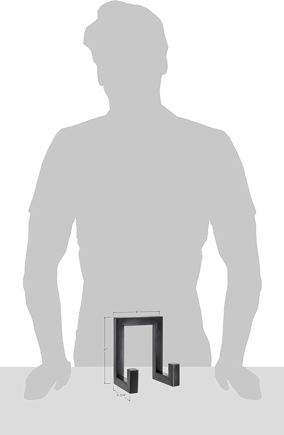 Red Co. 8” Tall Industrial-Style Metal Photo Frame Holder & Plate Display Stand Easel, Matte Black