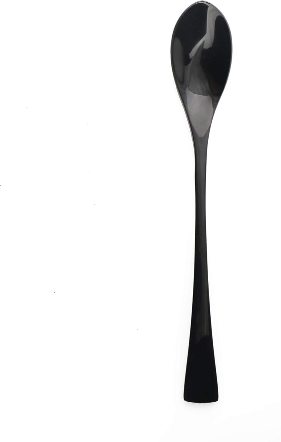 4-Pieces 18/10 Stainless Steel Long Handle Mixing Spoon, Stirring for Ice Tea Coffee, Mirror Polishing Black