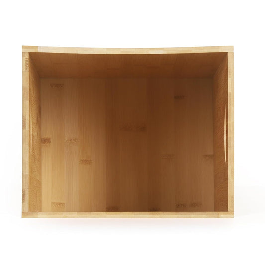 MOOACE Small Wastebaskets 2 Pack, 5 Gallon Trash Can with Handles, Rectangular Waste Baskets Bamboo Garbage Can for Bathroom Kitchen Living Room Office Decorative Under Counter