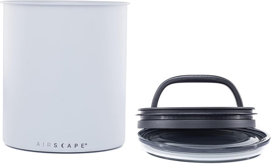 AirScape Planetary Design Kilo Coffee Storage Canister - US Patented Inner Plunger Lid Removes Excess Oxygen - Don't Buy airtight, Buy AIR-Less - Holds 2.2 lbs Coffee Beans - (Matte Gray)
