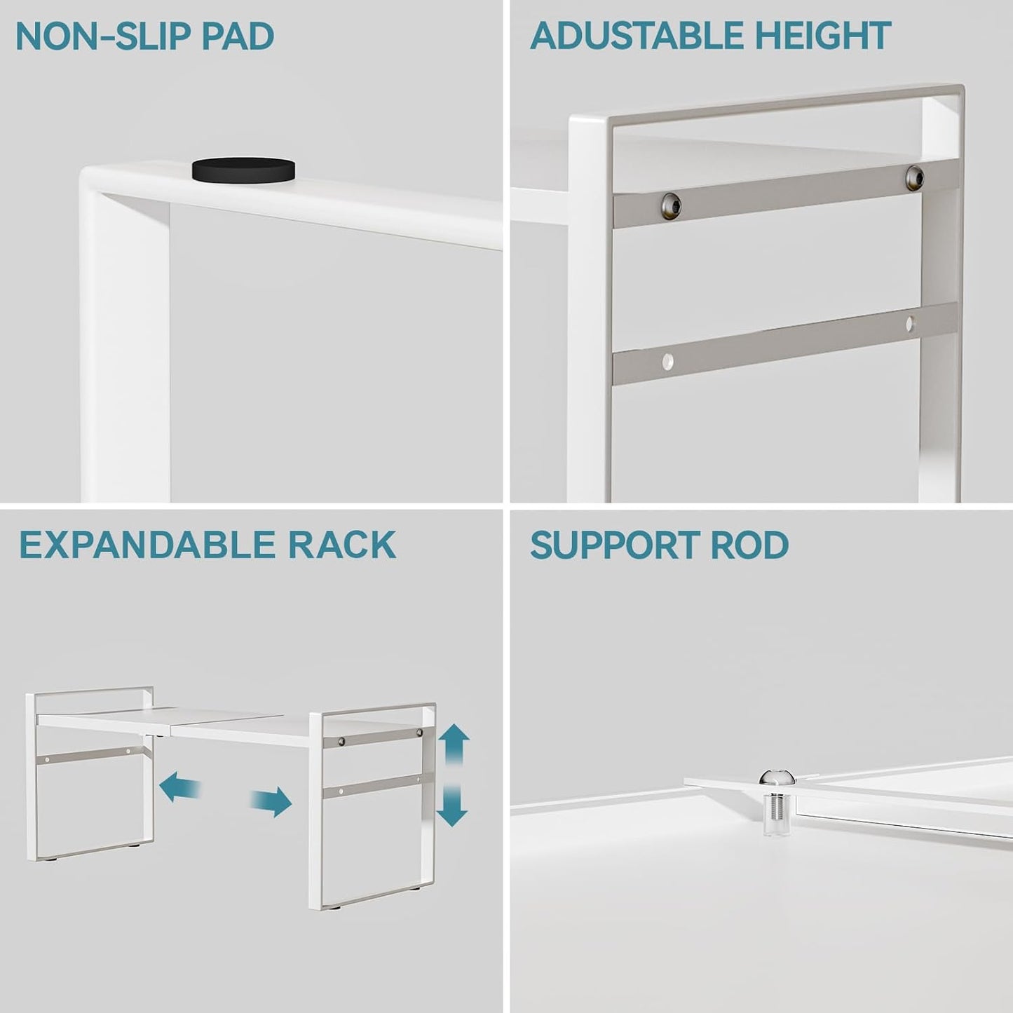 Expandable Cabinet Shelf Organizer Riser for Kitchen Pantry Cupboard Under Sink Countertop Home Storage Organization Rack Space Saver