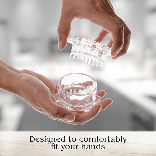 Angel’s Peel Lounge Grlic Mincer Manual Garlic for Quick Meal Preparation - Kitchen Tools for Mincing Grlic, Ginger, Herbs, Nuts (Clear Color)