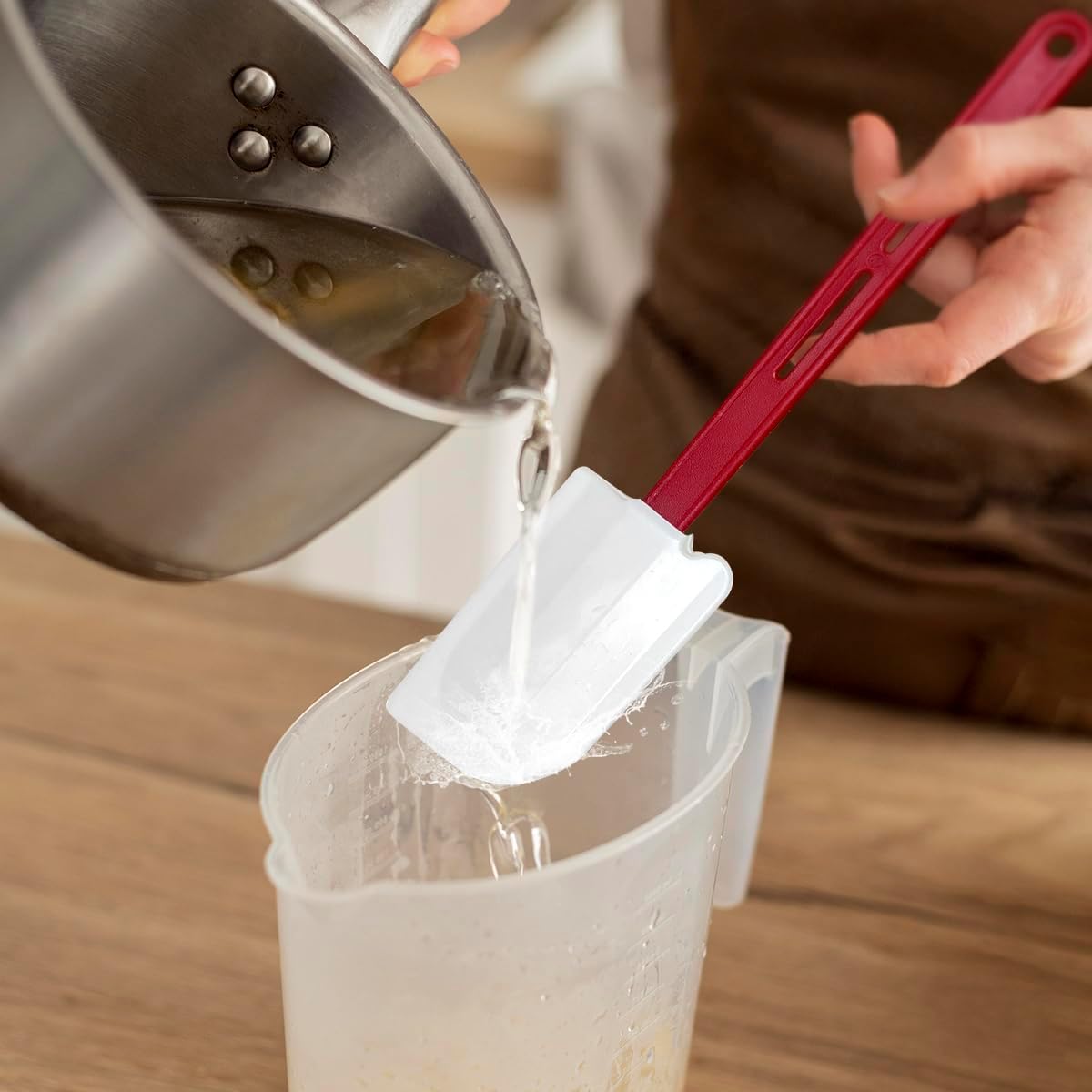 Commercial Silicone Baking Spatula Set of 2, 16-Inch Nonstick Silicone Rubber Spatulas, High-Temp Rubber Spatulas for Cooking, BPA-Free & Dishwasher Safe