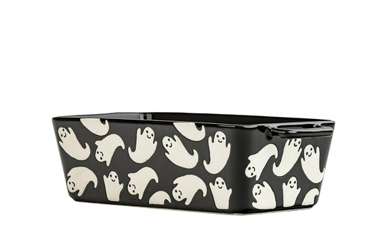 10 Strawberry Street Flying Ghost Bakeware, Loaf Pan, Black