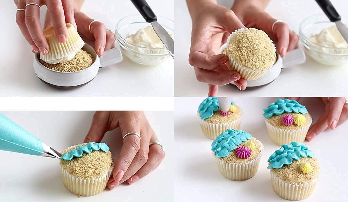 Gifbera Mini White Cupcake Liners 400-Count, Greaseproof Paper Muffin Baking Cups for Baking, Wedding, Celebration