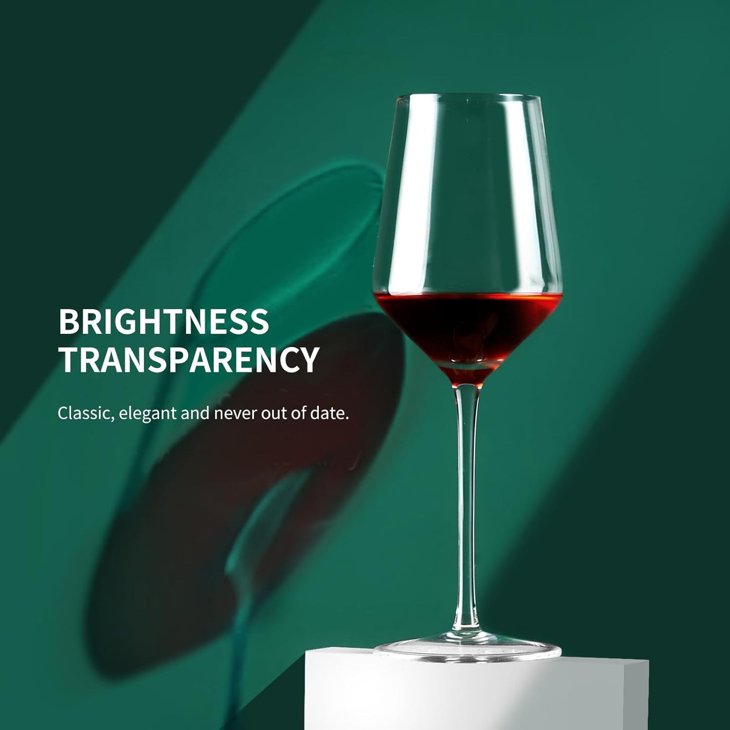 ACHEER Crystal Wine Glasses Set of 4 - Hand Blown Red Wine or White Wine Glass - 14Oz - Long Stem Wine Glasses – Gift for Wedding, Anniversary, Christmas