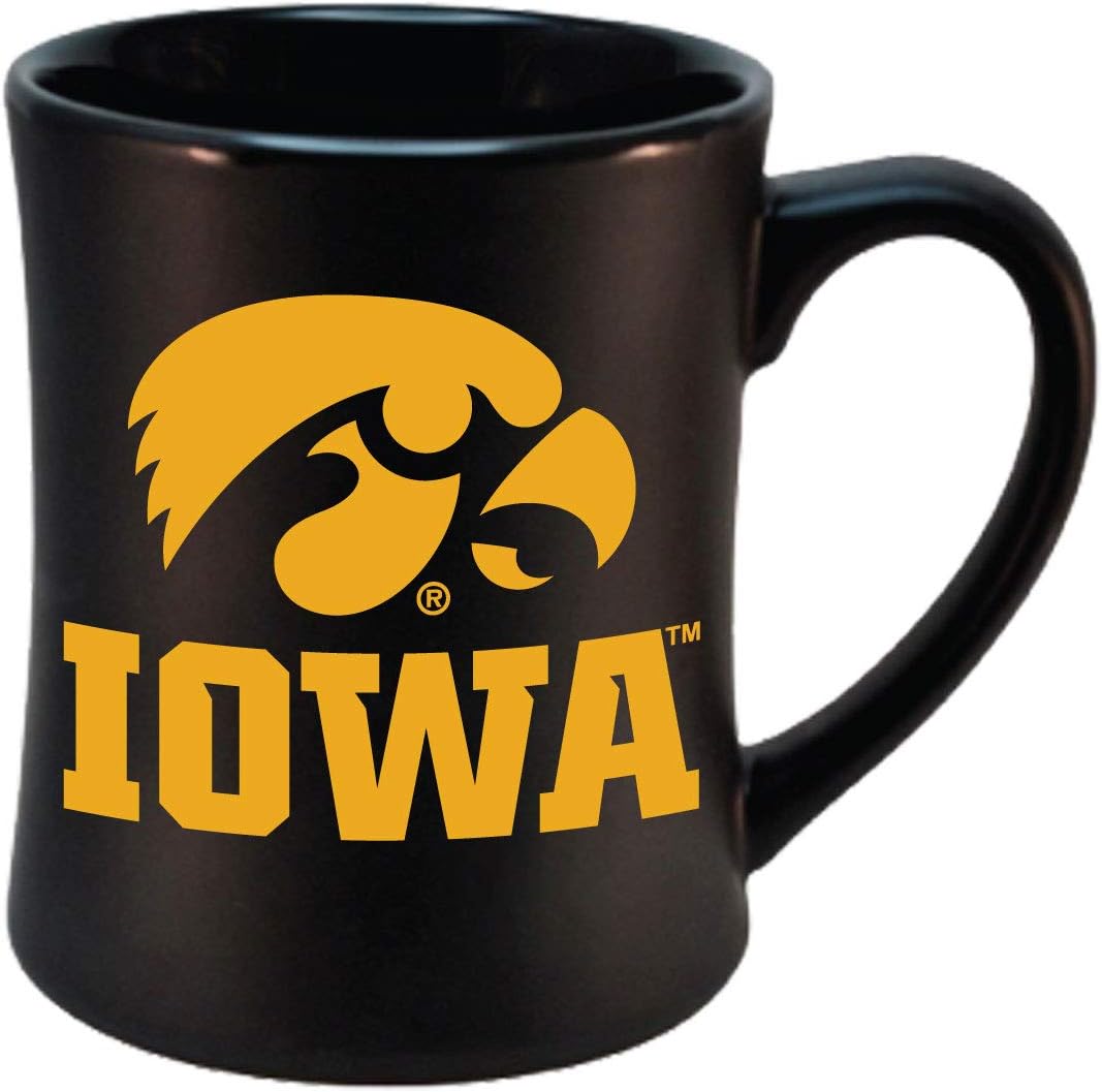 Iowa Hawkeyes Ceramic 16oz Sculpted Mug – Official Team Logo Coffee Cup – Handwash Recommended – Individually Boxed