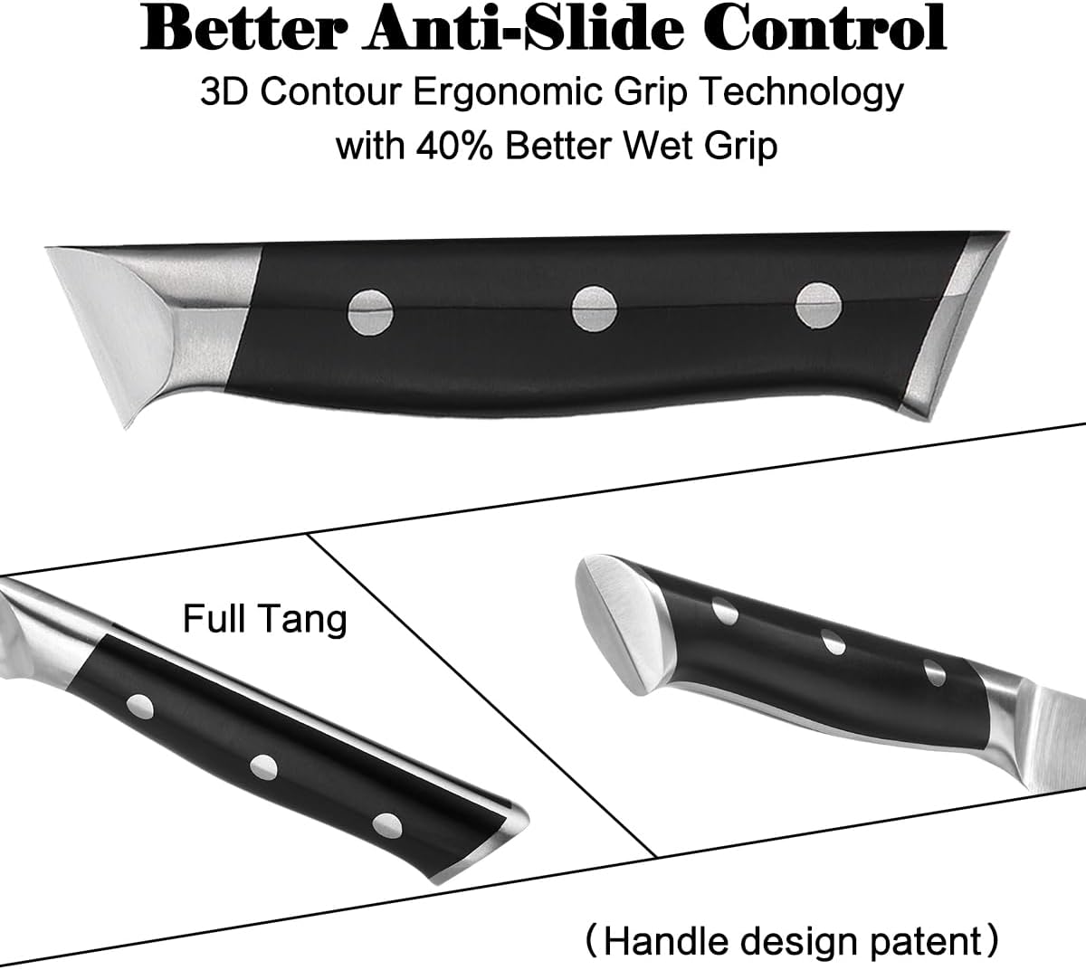 7 Inch Santoku Knife Sharp Knife Home Cooking Chef Gifts for Women Men: Sharp Kitchen Knife Ultra-Smooth Cutting Experience,All-Around Performance 50Cr15Mov Stainless Steel,Ergonomic Black Handle