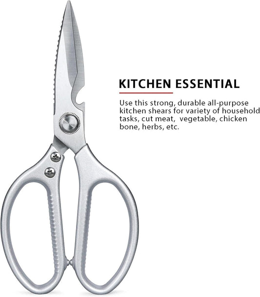 8.46'' Large Kitchen Scissors for Food, Heavy Duty All Purpose Kitchen Shears for Cutting Vegetable, Poultry, Meat, Herb, Stainless Steel Sharp Blade, Dishwasher Safe