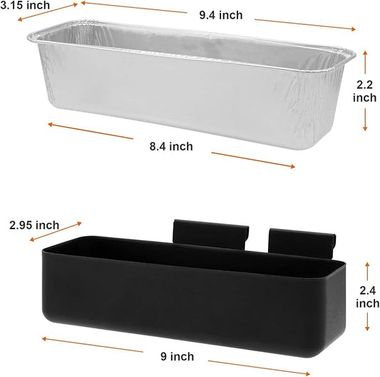 Grease Cup and Aluminum Foil Grill Drip Pans(10 Pack) for Camp Chef Griddles, Drip Catcher Pan/Grease Collection Cup for Camp Chef SG100 SG90 SG14 SG30 SG60 Professional Griddle, 24 oz