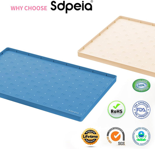 Sdpeia Under Sink Mat 31"×22" – Waterproof Silicone Cabinet Liner & Sink Protector for Kitchen & Bathroom, Multi-Purpose Organizers Tray for Pets, Laundry, Cat Litter Mat