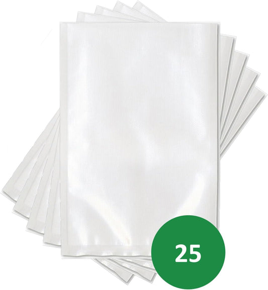 Smelly Proof Vacuum Bags, US Made – 25-Bags 8"x12" Quart, BPA FREE 4-Mil Vacuum Sealer Bags for Food, Seal Meal Bags, Freezer Storage, Meal Prep, Sous Vide Cooking & Storage