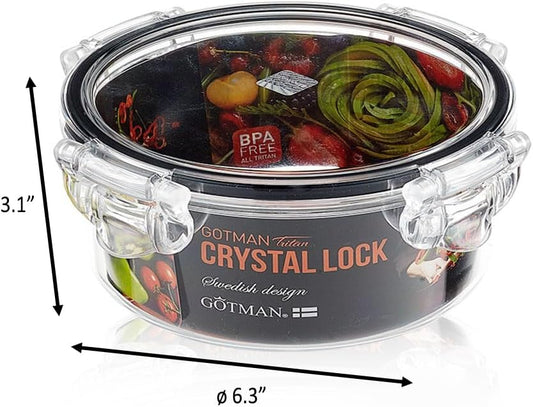 Airtight Food Storage Containers(40.6 oz) 100% Tritan BPA-Free Vegetable Organizer Boxes | Microwave & Freezer Safe Food Containers with Lids | Leak-Proof Lids