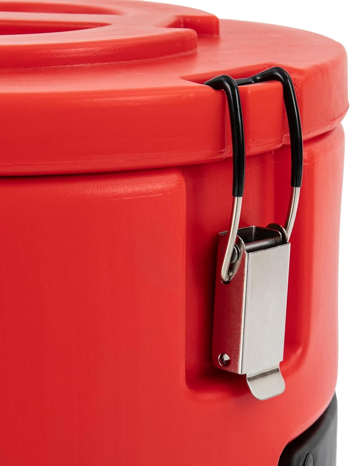 DYNAMI 5.3Gal Insulated Food Container with Handles&Buckles,Portable Commercial Food Warmer Insulated Soup Container Cold Hot Box for Catering,Stainless Steel Inner Liner, Sealed and Leak-proof (Red)