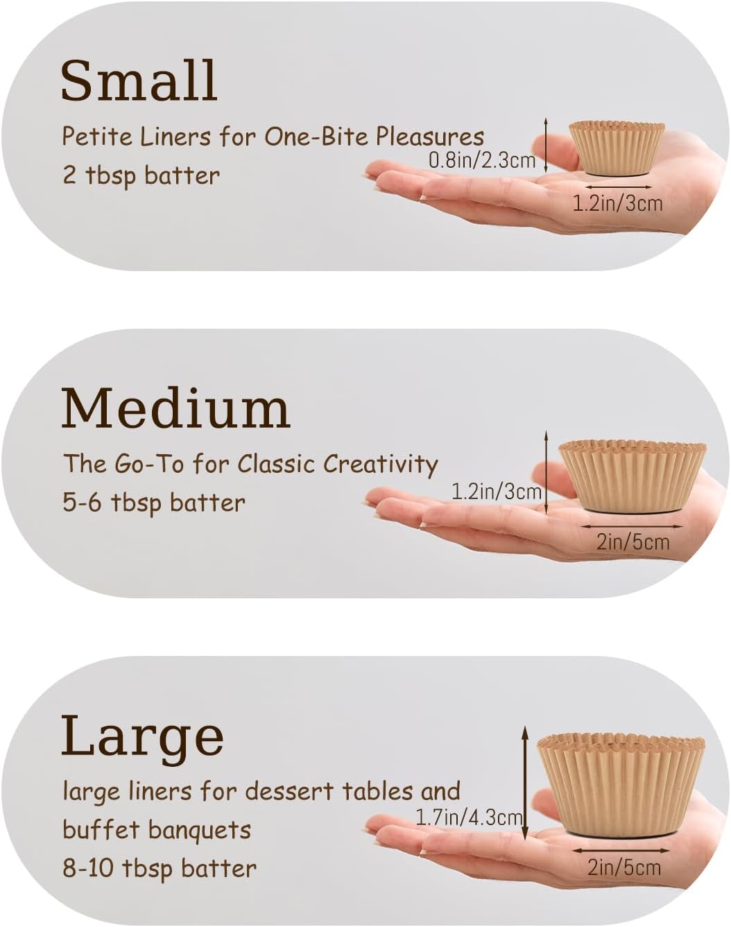 qiqee 600 Count Mini Cupcake Liners Coffee Muffin Liners Food Grade Baking Cups Paper No Smells(Small Size)