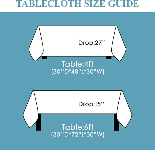 VidaFete 60*84inch Rectangle Tablecloth Polyester Table Cloth,Stain Resistant and Wrinkle Polyester Dining Table Cover for Kitchen Dinning Party Wedding Rectangular Tabletop Buffet Decoration(White)