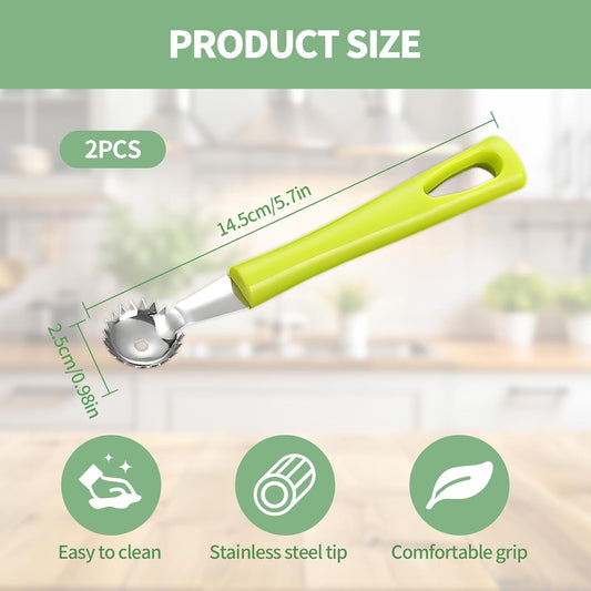 2 PCS Tomato Corer Tool,Strawberry Huller Stem Remover,Easy Fruit Stem Remover for Tomatoes, Strawberries,Vegetable and Fruit Kitchen Gadget