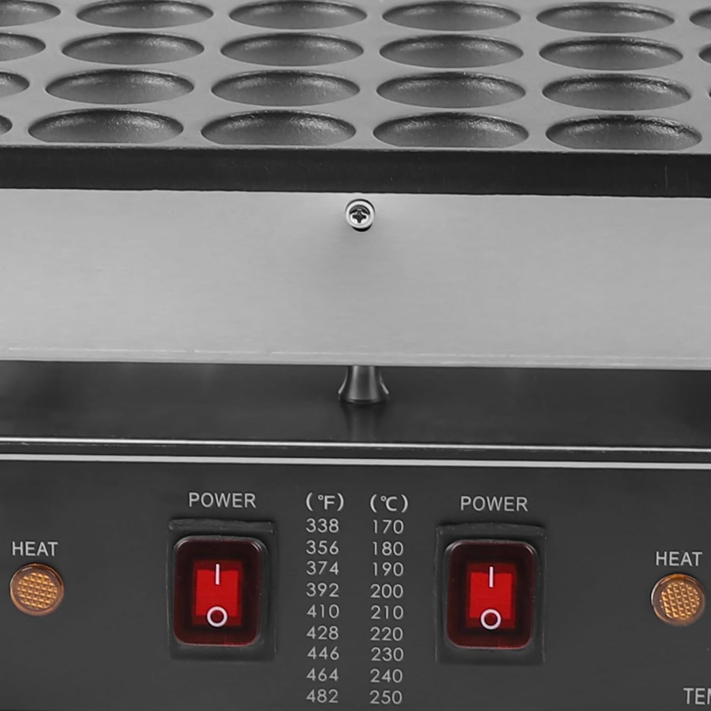 110V Mini Dutch Pancake Baker Maker, 50PCS 1700W Commercial Electric Nonstick Waffle Maker Machine, 1.77in Pancake Maker Electric Waffle Maker with Timer for Home and Restaurants