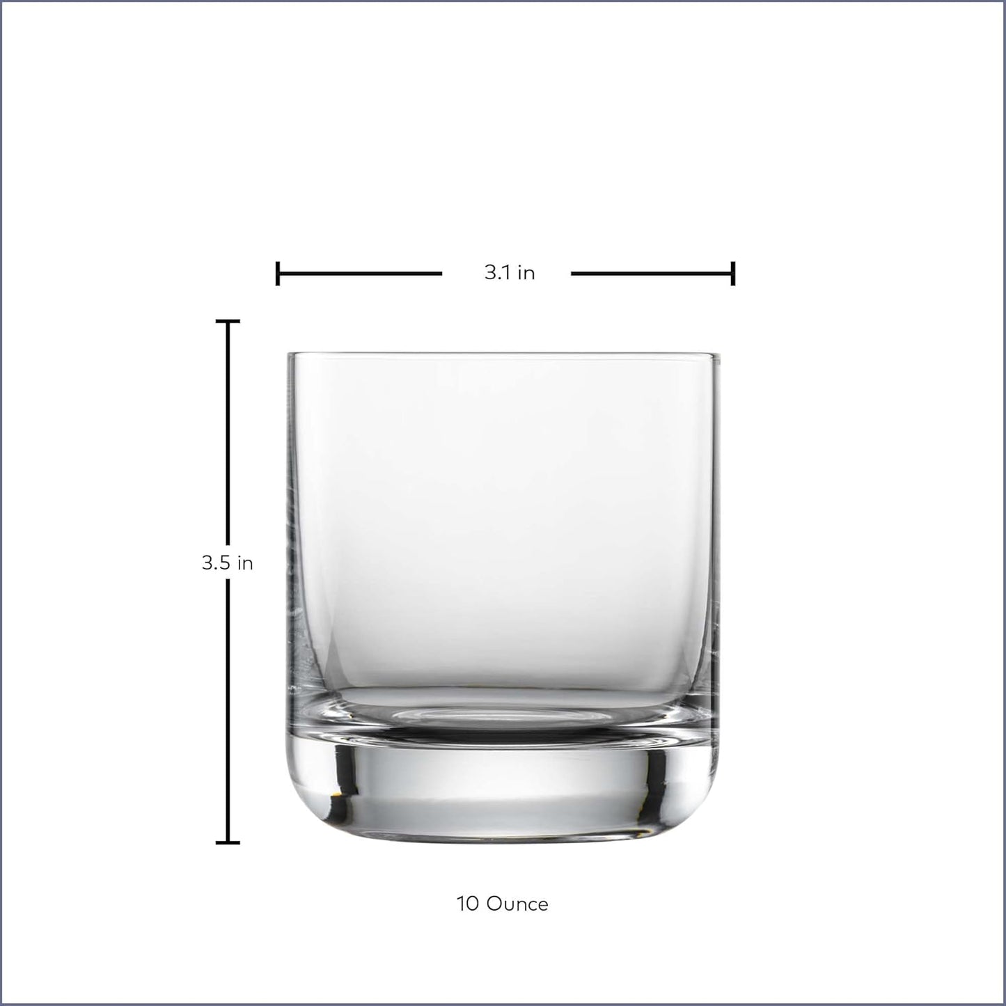 SCHOTT ZWIESEL Convention Whiskey Glass (Set of 6), Old Fashioned Tumbler for Whiskey, Dishwasher-Safe Machine-Made Tritan Crystal Glasses, Made in Germany (10 Ounce)