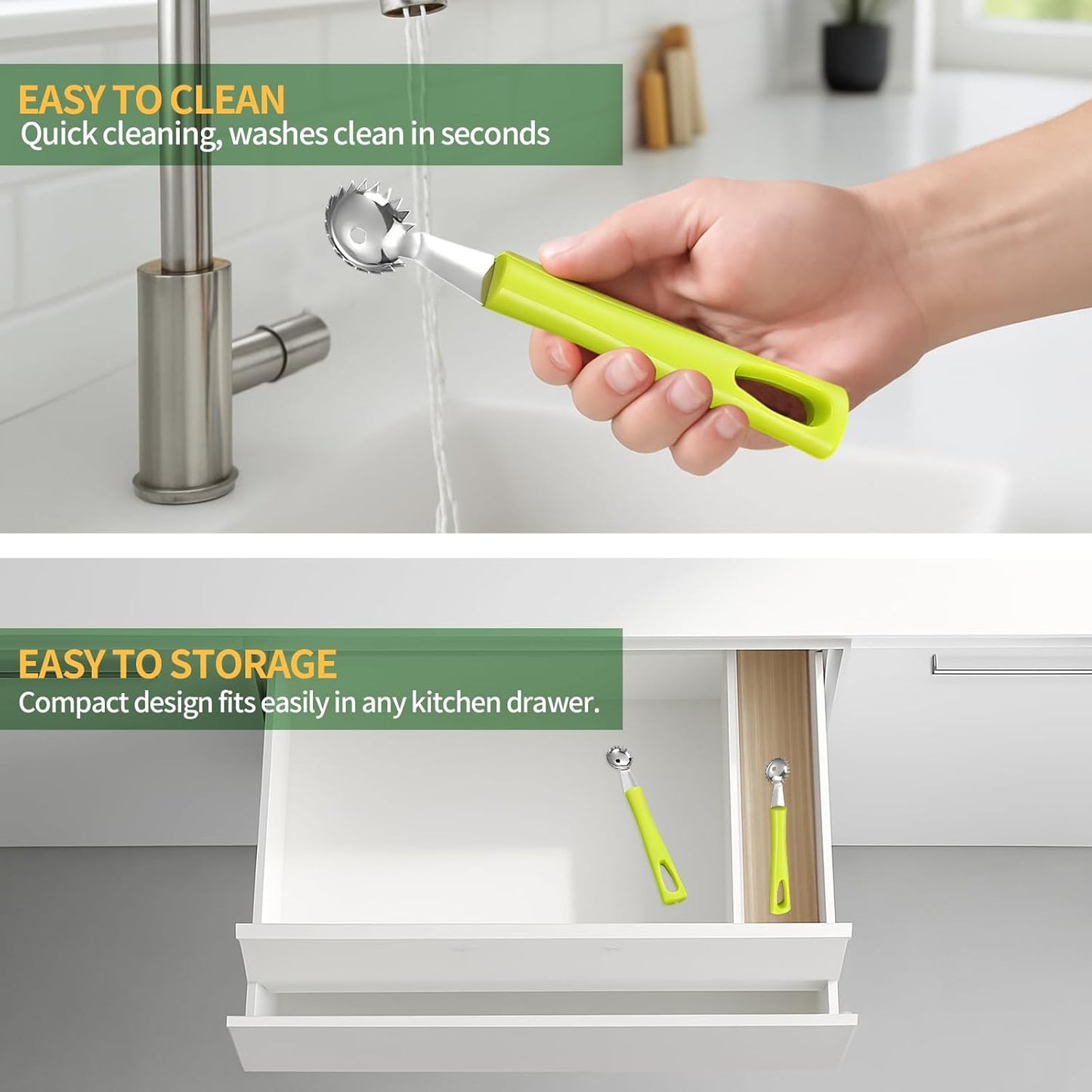 2 PCS Tomato Corer Tool,Strawberry Huller Stem Remover,Easy Fruit Stem Remover for Tomatoes, Strawberries,Vegetable and Fruit Kitchen Gadget