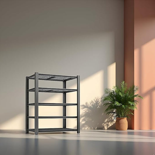 Storage Shelving Unit Heavy Duty Garage Shelves Metal Organizer Utility Rack for Kitchen Pantry Basement Pantry Warehouse Laundry Black 5-Tier 84" H x 55" W x 23.7" D 3000LBS