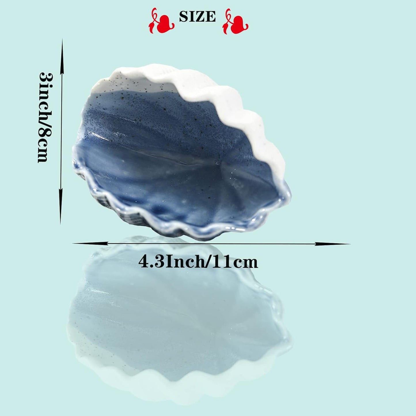 Shell Jewelry Dishes for Women Ceramic Key Bowls for Entry Table Jewelry Holder Trinket Tray Jewelry Plate Small Key Bowl for Entryway Table Table Decoration Supplies (H STYLE)