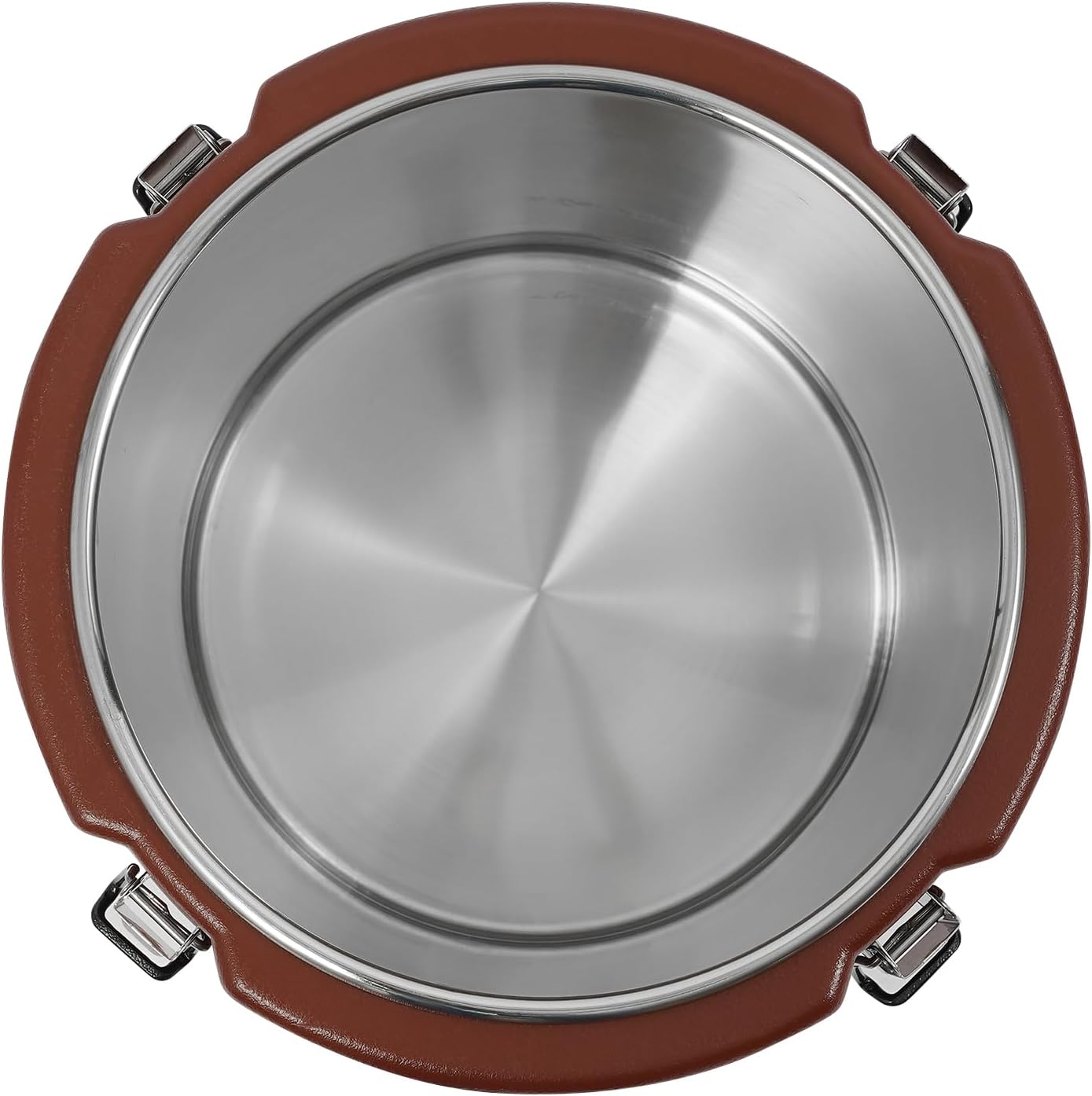 DYNAMI 8Gal Insulated Food Container with Handles&Buckles,Portable Commercial Food Warmer Insulated Soup Container Cold Hot Box for Catering,Stainless Steel Inner Liner, Sealed and Leak-proof (Brown)