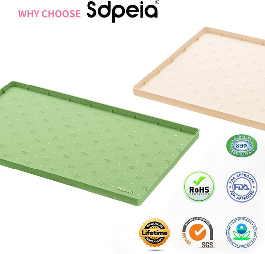 Sdpeia Under Sink Mat 22"×19" – Waterproof Silicone Cabinet Liner & Sink Protector for Kitchen & Bathroom, Multi-Purpose Organizers Tray for Pets, Laundry, Cat Litter Mat