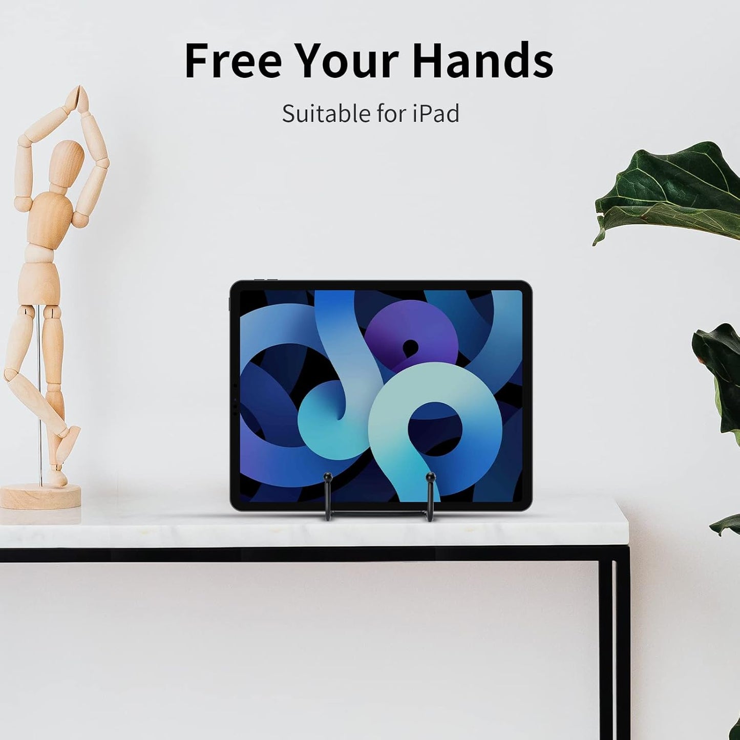 Kruodop 3 Pack 10 Inch Plate Stands for Display, Plate Holder Display Stand, Picture Frame Stand Black Metal Frame Holder Stands for Book,Small Easel,Decorative Plate,Photo and Platter,Tabletop Art